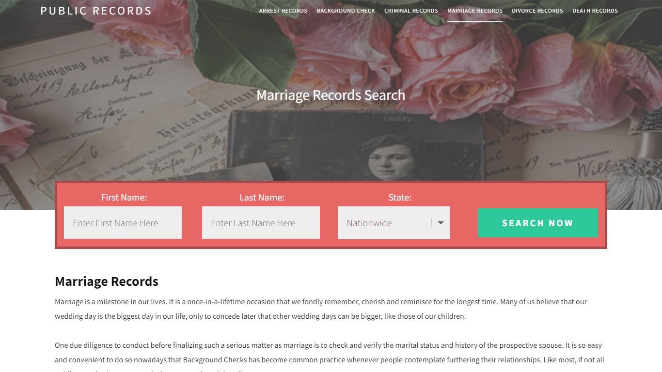 Marriage Records | Enter Name and Search. 14Days Free - Public Records